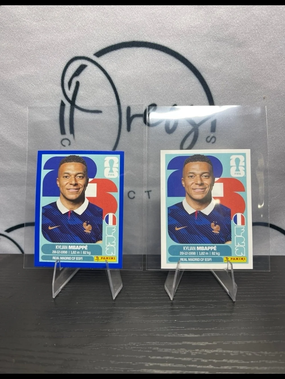 Panini Blue and White Kylian Mbappé World Cup Stickers